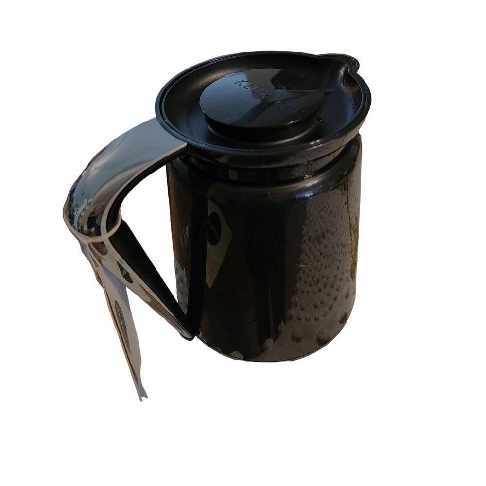 Keurig 2.0 Insulated Replacement Carafe Coffee Pot for K350 Black, Silver Handle